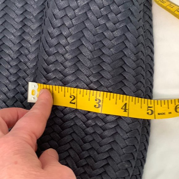 Talbots Navy Weave Handbag with Chunky Rope Handle EUC - Picture 16 of 16